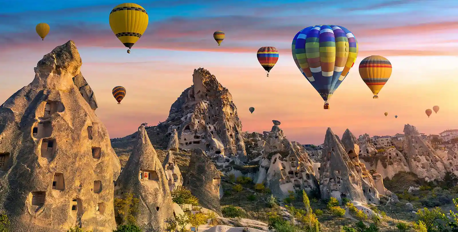 Baloons in Cappadocia, a heritage site in Turkey