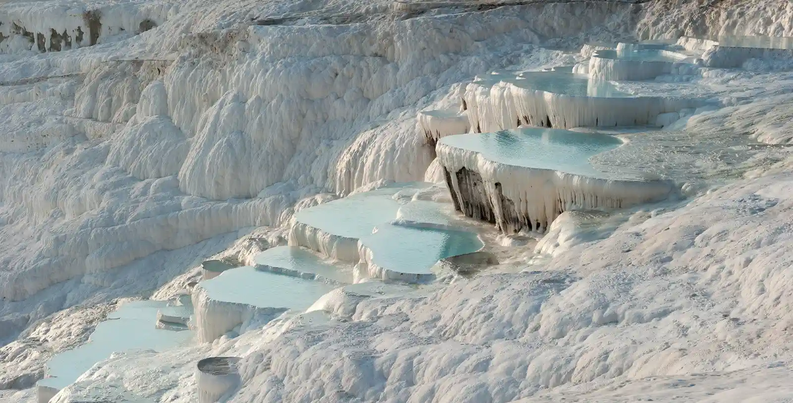 Pamukkale in Turkey. Turkey is a country with unbelievable natural miracles.