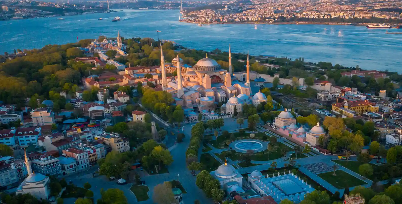 The historic peninsula of Istanbul from aerial view. Turkey has a very rich culture and history.