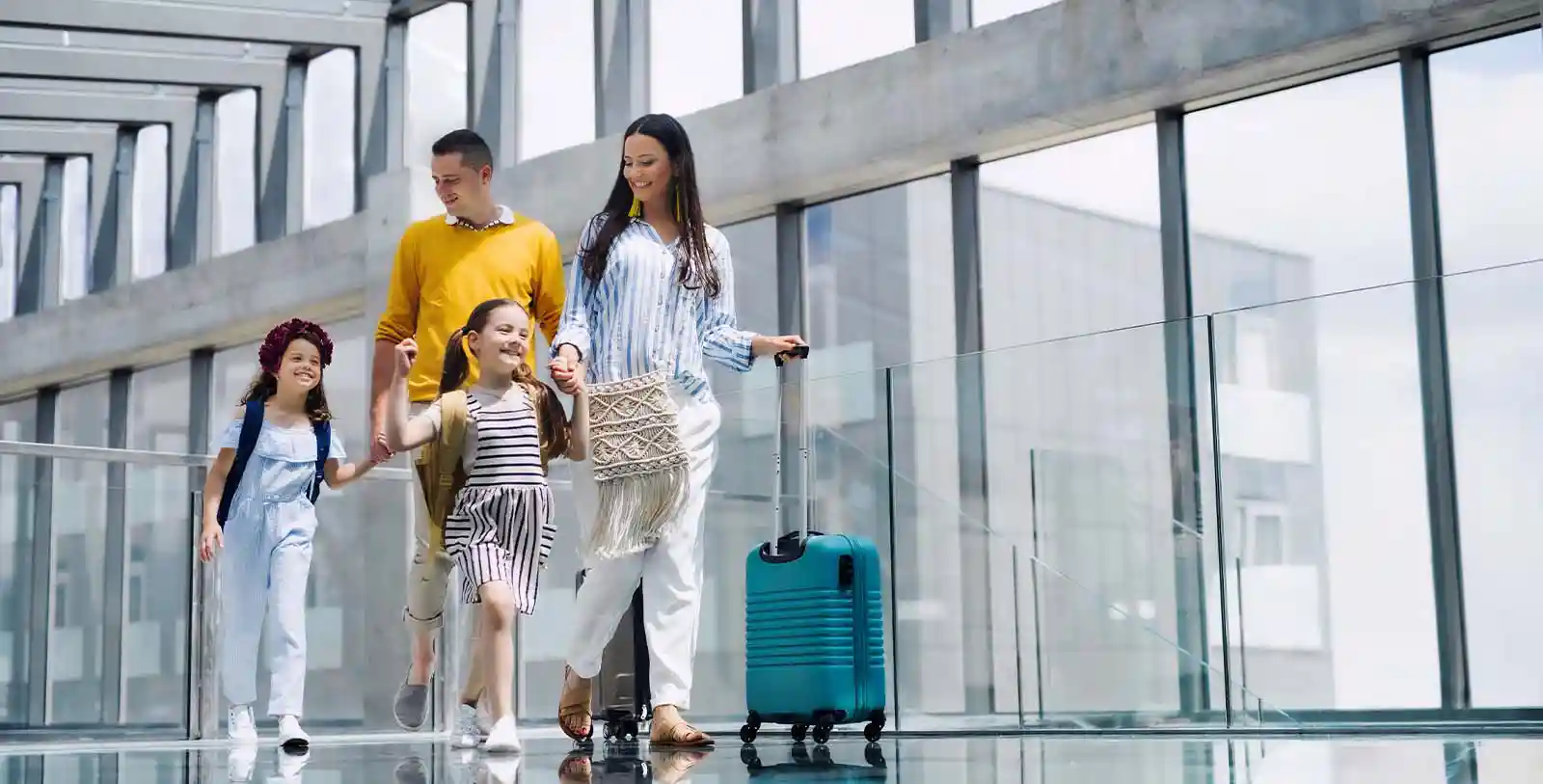 A family flying to Istanbul, the transportation hub of the world