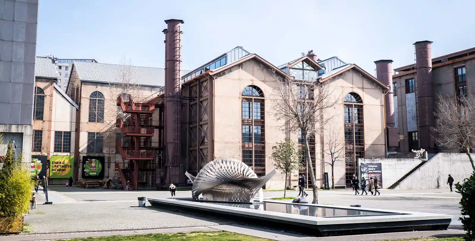 some universities in Istanbul have some spectacular campuses. Bilgi university uses a historical industrial site as its campus